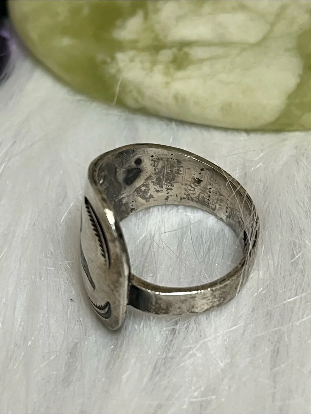 Navajo Style Thunderbird Spoon Ring